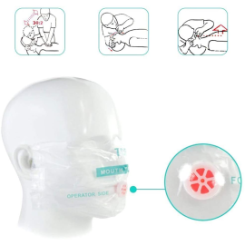 CPR Face Shield Mask Keychain Ring
