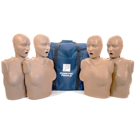 PRESTAN Professional Adult Female Manikin with CPR Feedback - 4 pack (Dark Skin)