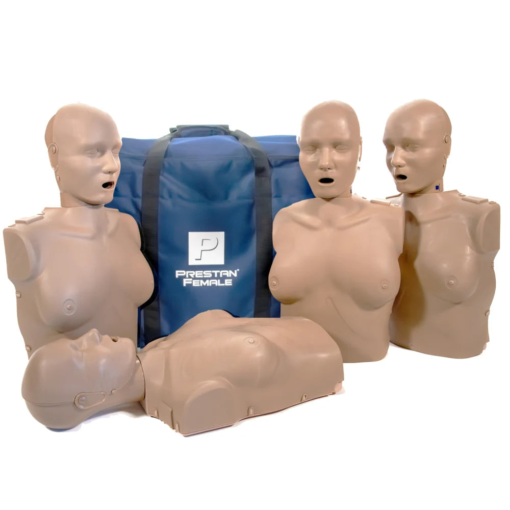 PRESTAN Professional Adult Female Manikin with CPR Feedback - 4 pack (Dark Skin)