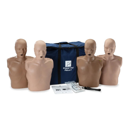 PRESTAN Professional Adult Male Manikin with CPR Feedback - 4 pack (2 Dark Skin - 2 Medium Skin)