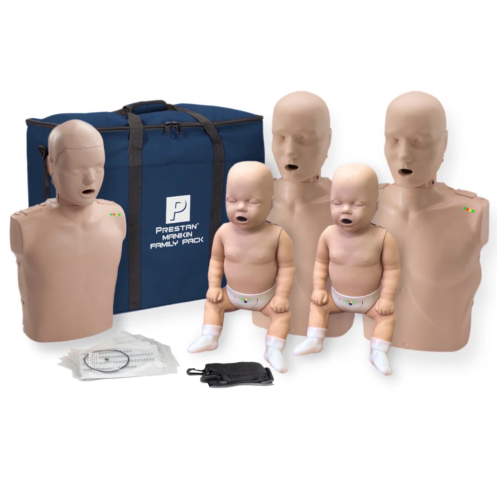 PRESTAN Family Pack CPR Manikins, with Feedback (Medium Skin)