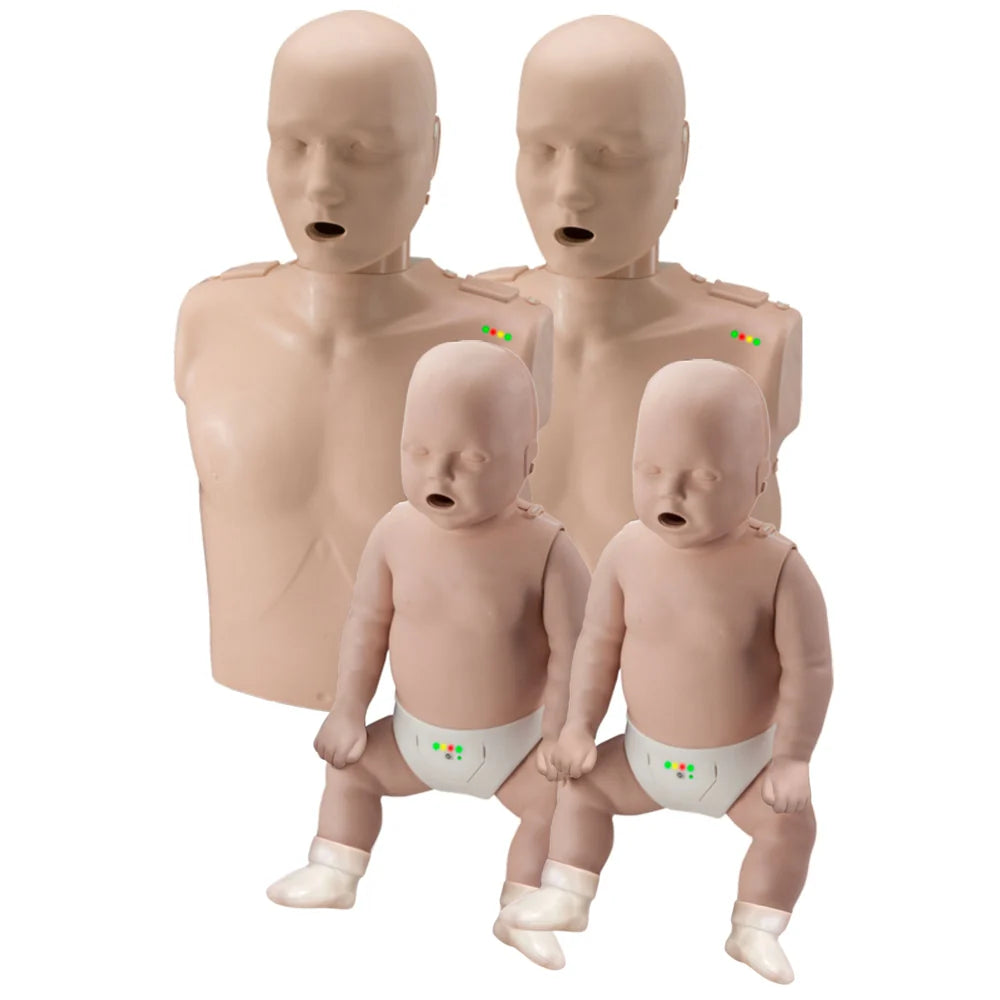 PRESTAN Take2 CPR Manikin & AED Trainer Kit (2-Adult, 2-Infant, & 2-AED UltraTrainers) (Medium Skin)