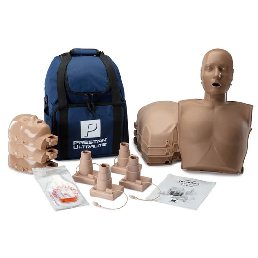 PRESTAN Ultralite CPR Manikin 4-Pack, Medium and Dark Tone Adult WITH Feedback