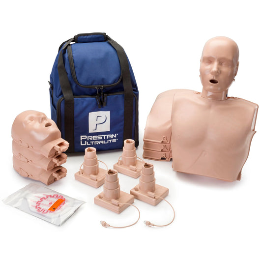 PRESTAN Ultralite CPR Manikin 4-Pack, Medium Tone Adult WITH Feedback