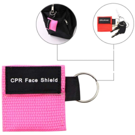 CPR Face Shield Mask Keychain Ring